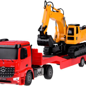 Nuotolinio valdymo rinkinys Mercedes sunkvežimis + priekaba ekskavatorius, mastelis 1:26 RC0693 - Image 4