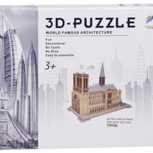 3D dėlionė Notre-Dame katedra 77 detalių erdvinė dėlionė Paryžius ZA5402 - Image 4