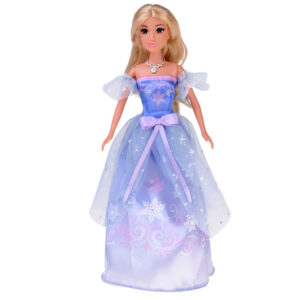 Lėlė princesė su pokylio suknele, baltu žirgu ir karieta ZA5419 - Image 4