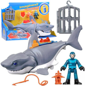 Mattel Imaginext Mega mechaninis ryklys ryklio ataka judantis nasras ZA5438