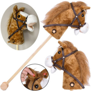 Hobby Horse arkliukas ant lazdos su šuoliavimo ir žvengimo garsais + judantis snukis ZA5442