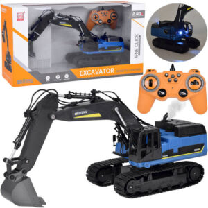 Vikšrinis ekskavatorius su dūmų, garso ir LED šviesų efektais + nuotolinio valdymo pultas RC0698