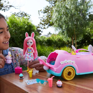 Enchantimals zuikučio automobilis lėlė Bree Bunny Mobile priedai automobilis ZA5468 - Image 8