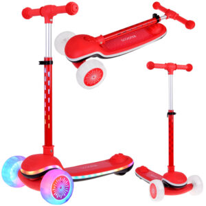 Balansinis paspirtukas SCOOTER 3 ratų su SPALVINGOMIS ŠVIESOMIS ir MUZIKA SP0812