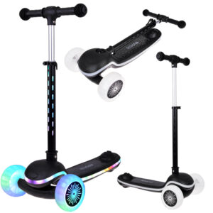 Balansinis paspirtukas SCOOTER 3 ratų su SPALVINGOMIS ŠVIESOMIS ir MUZIKA SP0812
