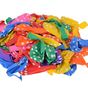 Spalvoti balionai su baltais taškučiais, 100 vienetų rinkinys ZA5568 - Image 2
