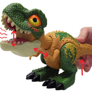 Judantis DINOZAURAS Tyrannosaurus Rex su garsu ir šviesa ŽALIAS ZA5589 - Image 7