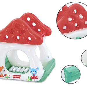Bestway pripučiamas baseinas su kamuoliukais MUSHROOM MUCHOMOREK Fisher Price 93570 - Image 6