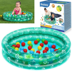 Bestway sausas baseinas su kamuoliukais ŽALIAS 91x20cm + 50 kamuoliukų 51141