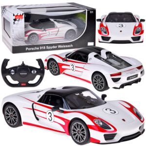 Rastar nuotoliniu būdu valdomas automobilis Porsche 918 Spyder 1:14 nuotolinio valdymo pultas su šviesomis RC0711