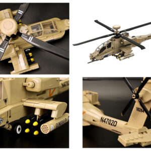 Techniniai konstravimo blokai Kovinis sraigtasparnis AH-64 Sraigtasparnio kaladėlės 259 vnt. ZA5676 - Image 5