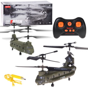 Syma S026H Chinook nuotoliniu būdu valdomas sraigtasparnis su GYRO stabilizavimo sistema RC0714