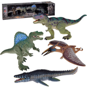 Didelių dinozaurų figūrėlių rinkinys, 4 vienetai, figūrėlės su judančiais elementais ZA5689