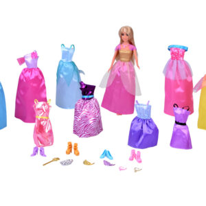Anlily MODEL lėlė + didelis 11 princesės suknelių ir aksesuarų rinkinys ZA5695 - Image 2