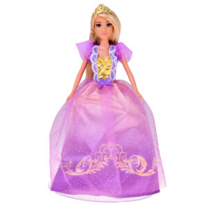 Ilgaplaukė princesės lėlė su pokylio suknele + priedai ZA5704 - Image 5