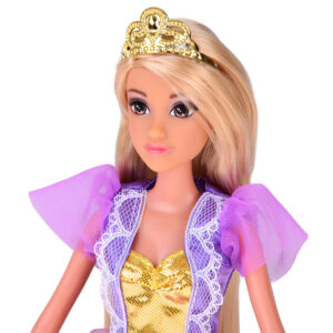 Ilgaplaukė princesės lėlė su pokylio suknele + priedai ZA5704 - Image 6