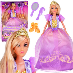 Ilgaplaukė princesės lėlė su pokylio suknele + priedai ZA5704