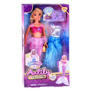 Anlily 2-in-1 undinėlės princesės lėlė + priedai ZA5708 - Image 8
