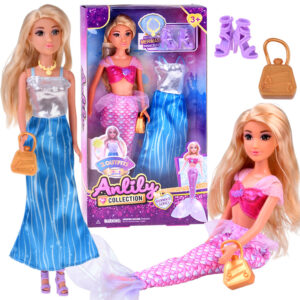 Anlily 2-in-1 undinėlės princesės lėlė + priedai ZA5708