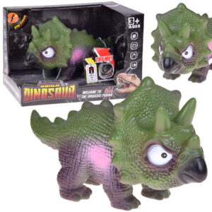 Interaktyvi guminė triceratops dinozauro figūrėlė su riaumojimo garsu ZA5726