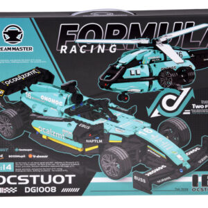Techniniai blokai 2 viename Formula 1 lenktyninis automobilis sraigtasparnis 736 vnt. lipdukai ZA5730 - Image 8