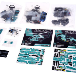 Techniniai blokai 2 viename Formula 1 lenktyninis automobilis sraigtasparnis 736 vnt. lipdukai ZA5730 - Image 7