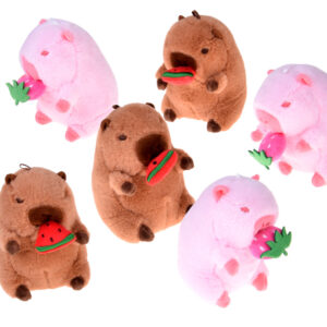 Žavingas CAPYBARA pakabukas, valgantis arbūzą, mini talismanas 10 cm ZA5733 - Image 5