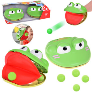 Šaudymo pirštinė su paleidimo įrenginiu x2 arkadinis žaidimas FROG + kamuoliukai ZA5604