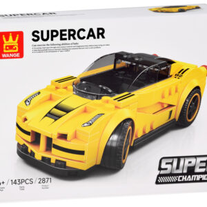Techniniai kaladėlių rinkiniai Sportinis automobilis GELTONAS 143 dalių + lipdukai ZA5742 - Image 8