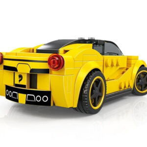 Techniniai kaladėlių rinkiniai Sportinis automobilis GELTONAS 143 dalių + lipdukai ZA5742 - Image 4