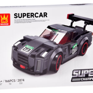 Techninės kaladėlės Sportinis automobilis PILKAS 166-detalės + lipdukai ZA5743 - Image 6