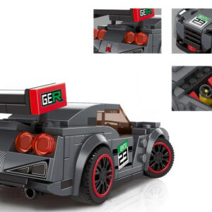 Techninės kaladėlės Sportinis automobilis PILKAS 166-detalės + lipdukai ZA5743 - Image 5
