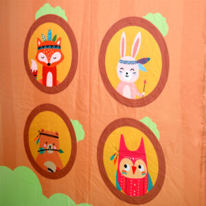 Spalvinga palapinė NAMELIS vaikams "Forest Friends" + krepšys ZA5763 - Image 7