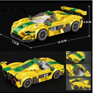 Konstruktorius sportinis automobilis P1 GTR GELTONAS-ŽALIAS 368-dalių ZA5781 - Image 6