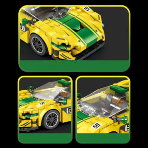 Konstruktorius sportinis automobilis P1 GTR GELTONAS-ŽALIAS 368-dalių ZA5781 - Image 7