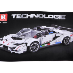 Techninių kaladėlių rinkinys Super sportinis automobilis WHITE CABRIOLET aptakas 348 dalys ZA5787 - Image 8