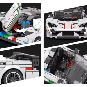 Techninių kaladėlių rinkinys Super sportinis automobilis WHITE CABRIOLET aptakas 348 dalys ZA5787 - Image 5