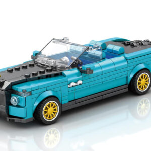 Konstruktorius Retro automobilis BLUE CABRIOLET auksiniais ratlankiais 417 detalių ZA5788 - Image 4