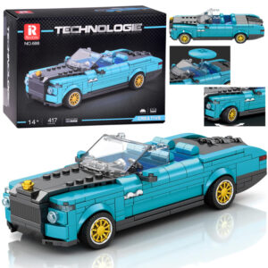 Konstruktorius Retro automobilis BLUE CABRIOLET auksiniais ratlankiais 417 detalių ZA5788