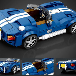Techninių kaladėlių sportinis automobilis mėlynas klasikinis rodsteris 312 dalių ZA5792 - Image 6