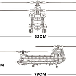 Reobrix licencijuotas konstruktorius CH-47 Chinook sraigtasparnis, 1458 det. ZA5802 - Image 6