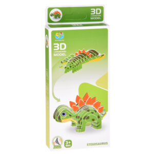 3D dėlionė iš kartono – Stegosaurus dinozauras, „pasidaryk pats“ rinkinys ZA5810 - Image 5
