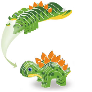3D dėlionė iš kartono – Stegosaurus dinozauras, „pasidaryk pats“ rinkinys ZA5810 - Image 2