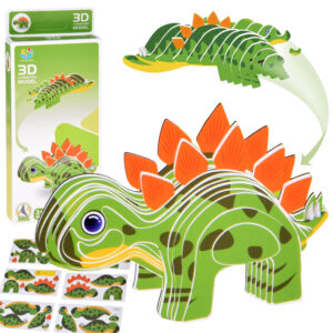3D dėlionė iš kartono – Stegosaurus dinozauras, „pasidaryk pats“ rinkinys ZA5810
