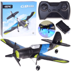 G8 Glider – lengvas EPP putplasčio RC lėktuvas su LED apšvietimu ir USB įkrovimu RC0723