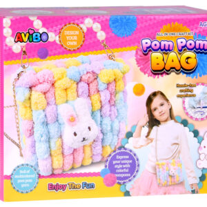 „DIY“ kūrybinis rinkinys – pūkuota „Pom Pom“ rankinė ZA5814 - Image 8