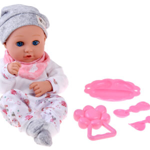 Lėlė BOBAS 32cm su judančiomis akimis + maitinimo priedai ZA5833 - Image 3