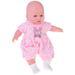 Interaktyvi minkšta lėlė kūdikiui, kuri burbuliuoja ir juokiasi, 40 cm ZA5836 - Image 2