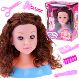 Kirpimo galva 20 cm BLACK DOLL su kirpimo priedais ZA5838
