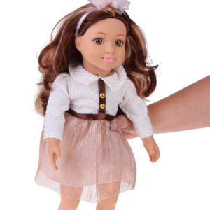 Didelė, miela 48 cm lėlė su suknele + įmontuota melodija ir minkštas korpusas ZA5842 - Image 8